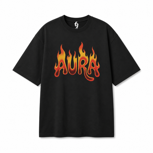 Aura: On Fire Tee — Oversized fit