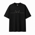 Sneak Peek Tee — Oversized, black, drop shoulder