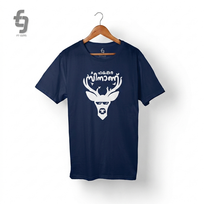 Fayankara Scene Tee in Navy Blue